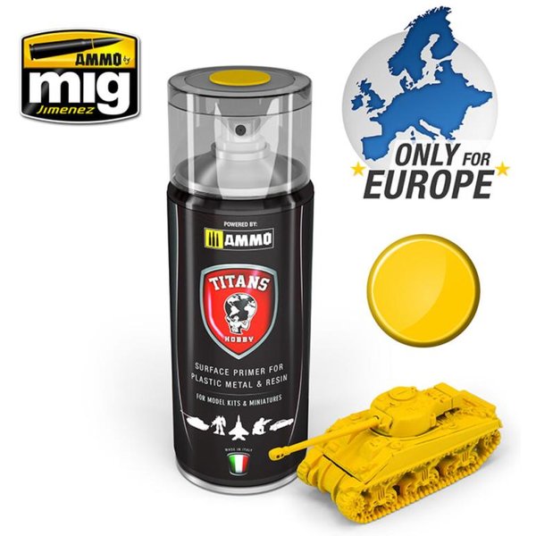 Imperial Yellow Matt Primer - Titans Hobby