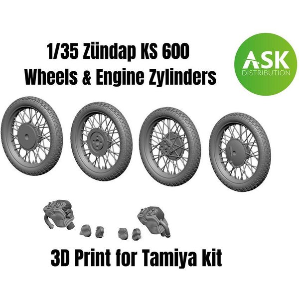 Zündap KS 600 Wheels and Engine Zylinders