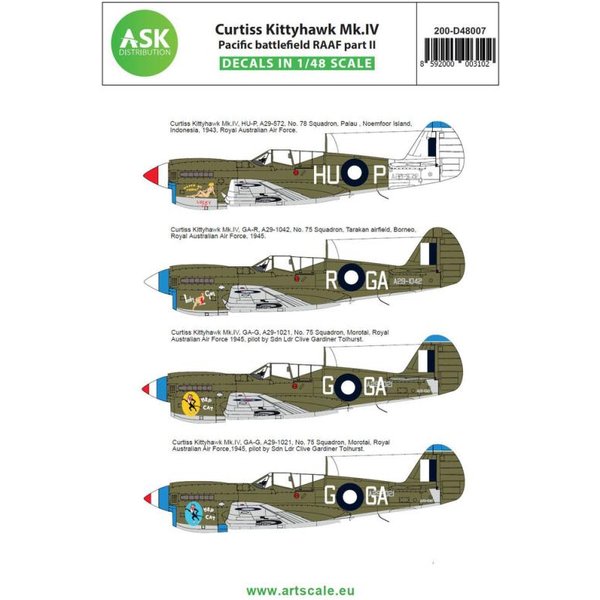Curtiss Kittyhawk Mk.IV Pacific battlefield RAAF part II