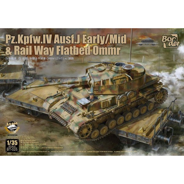 Pz.Kpfw. IV Ausf. J Early/Mid & Rail Way Flatbed Ommr (2 in 1)