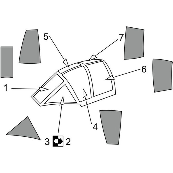 MXY-7 Ohka model 22 Canopy mask (Brengun kit)