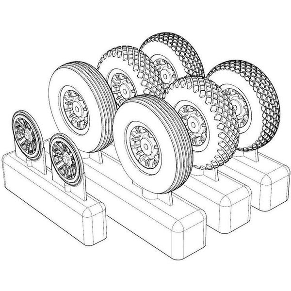 P-47N Wheels (3 type of pattern)