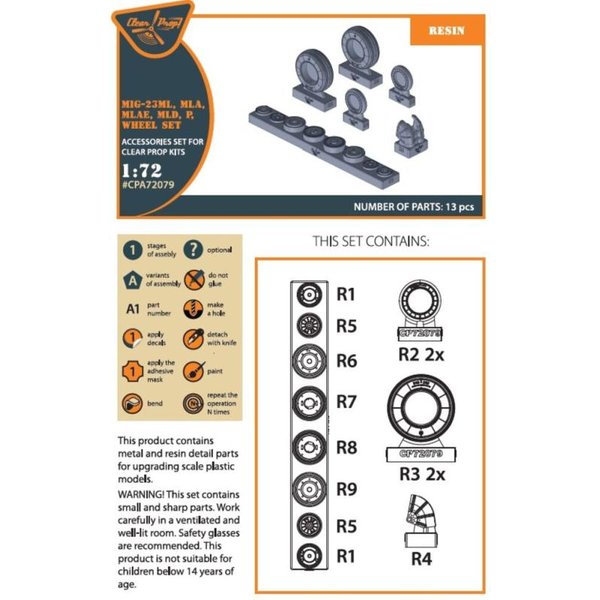 MiG-23ML, MLD, P, MLAE - Wheel set