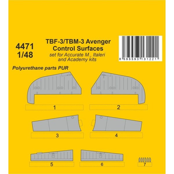 TBF-3/TBM-3 Avenger Control Surfaces