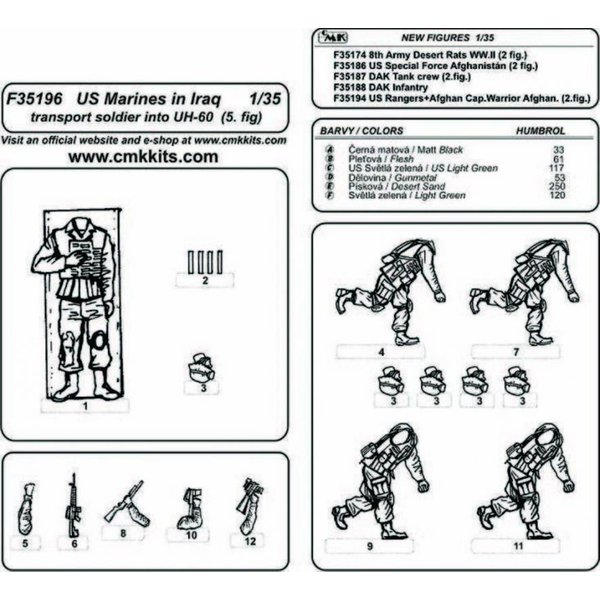 US Marines in Iraq transports Soldier (5 Figuren)