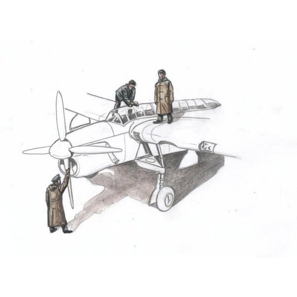 Barracuda Mechanics (3 Figuren) - aboard carrier w/raincoat