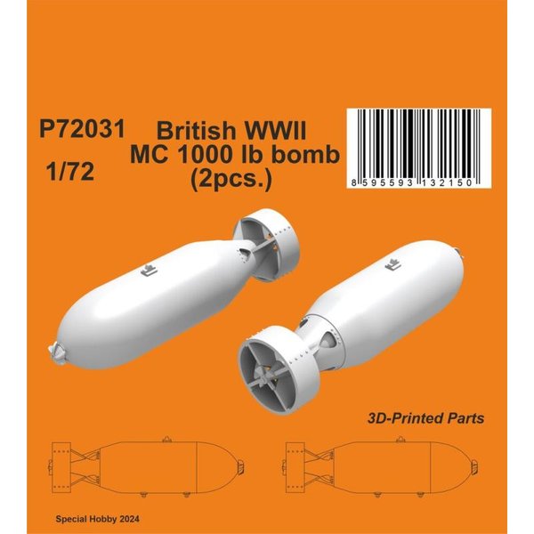 British WWII MC 1000lb bomb Mk.I (2pcs.)
