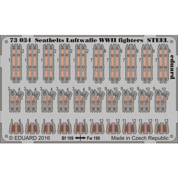Seatbelts Luftwaffe WWII fighters STEEL