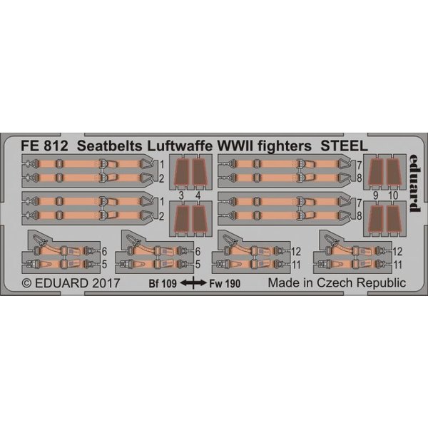 Seatbelts Luftwaffe WWII fighters STEEL