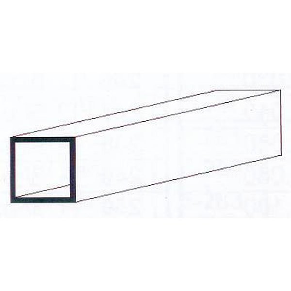Quadratrohr, 35 cm lang, 9,5 mm Kantenl.-3/8. 2 Stück