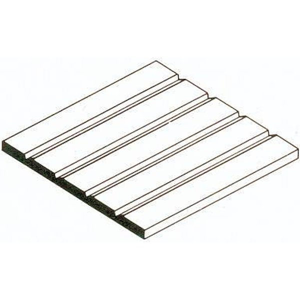 Strukturplatte, 300x600x1,0 mm. Spur H0-Maßstab, 1 Stück