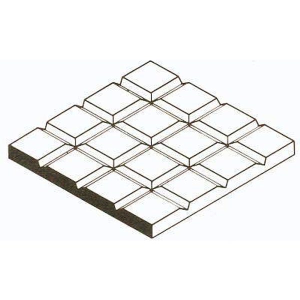 Gehwegplatten , 300x600x1,0 mm. Raster 12,7x12,7 mm, 1 Stück