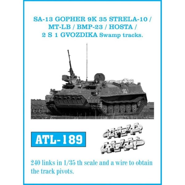 SA-13 GOPHER 9 K 35 STRELA-10 / MT-LB / BMP-23 / HOSTA / 2 S 1 GVODZIKA Swamp tracks.