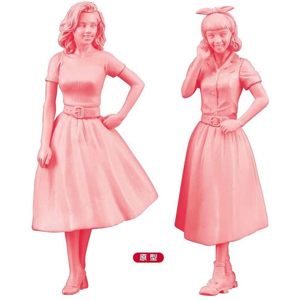 US-Girls im Stil der 50er Jahre, 2 Stück