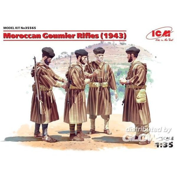 WWII Marokkanische Goumier Rifles, 4 Figuren
