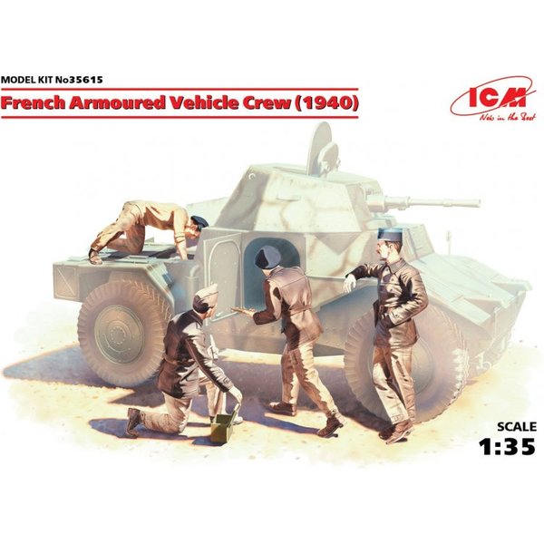 WWII französische Panzerwagen-Besatzung