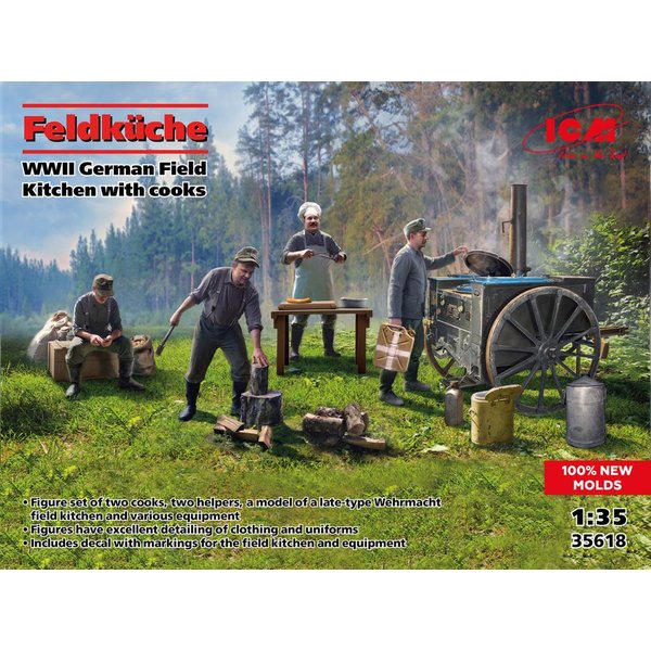 Feldküche, WWII German Field Kitchen with cooks