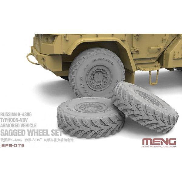 Russian K-4386 Typhoon-VDV Armored Vehicle Sagged Wheel Set (RESIN)