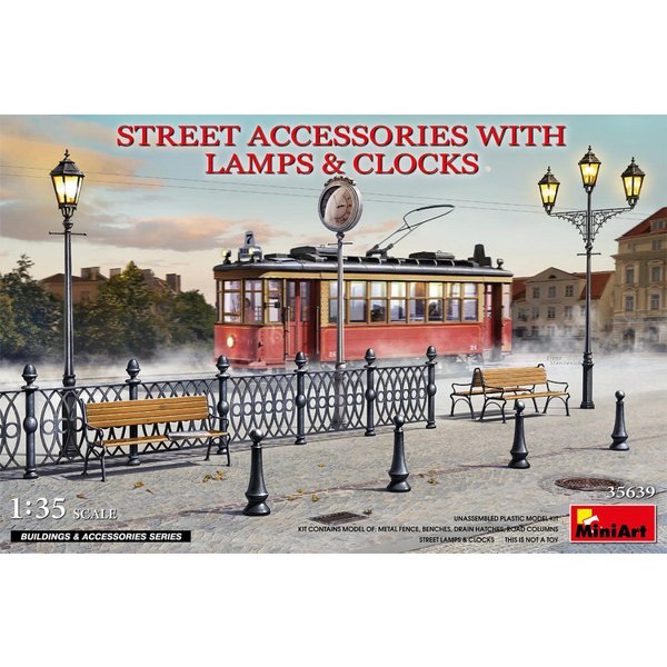 Street Accessories with Lamp & Clocks