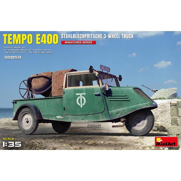 Tempo E400 StahlblechPritsche 3-Wheel Truck