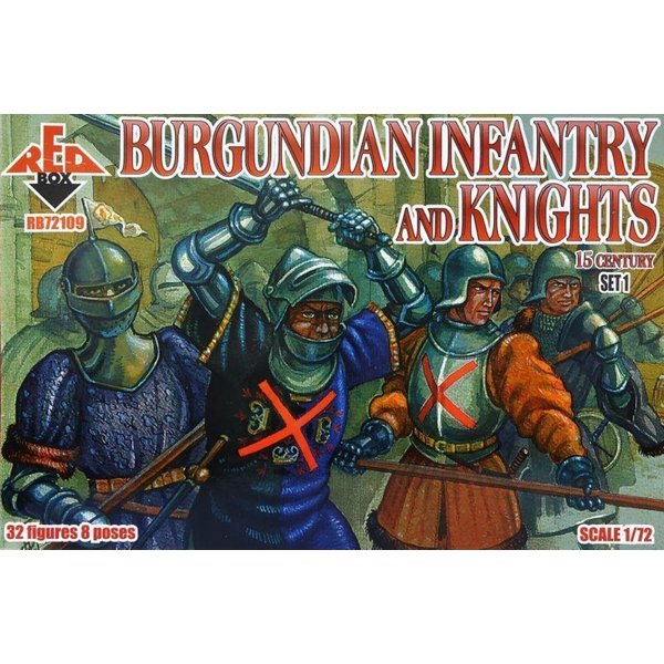 Burgundian infantry a.knights,15th century - Set 1