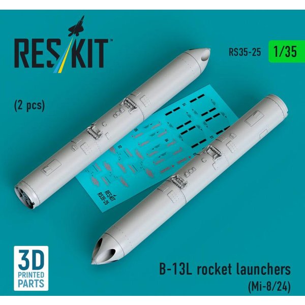 B-13L rocket launchers (2 pcs) (Mi-8/24) (3D printed)