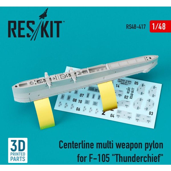 Centerline multi weapon pylon for F-105 Thunderchief (3D Printed)