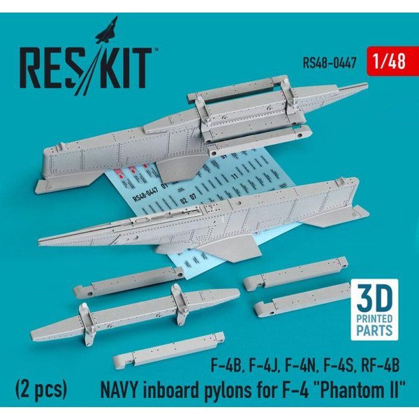 NAVY inboard pylons for F-4 Phantom II (2 pcs) (F-4B, F-4J, F-4N, F-4S, RF-4B) (3D Printed)