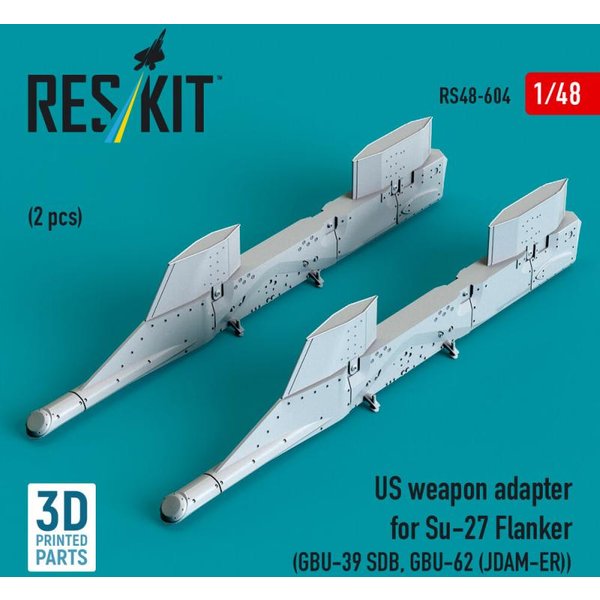 US weapon adapter for Su-27 Flanker (2 pcs) (GBU-39 SDB, GBU-62 (JDAM-ER)) (3D Printed)