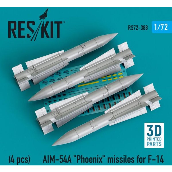 AIM-54A Phoenix missiles for F-14 (4pcs) (3D Printed)