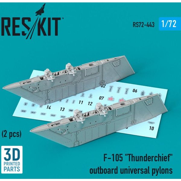 F-105 Thunderchief - Outboard universal pylons (2 pcs) (3D Printed)