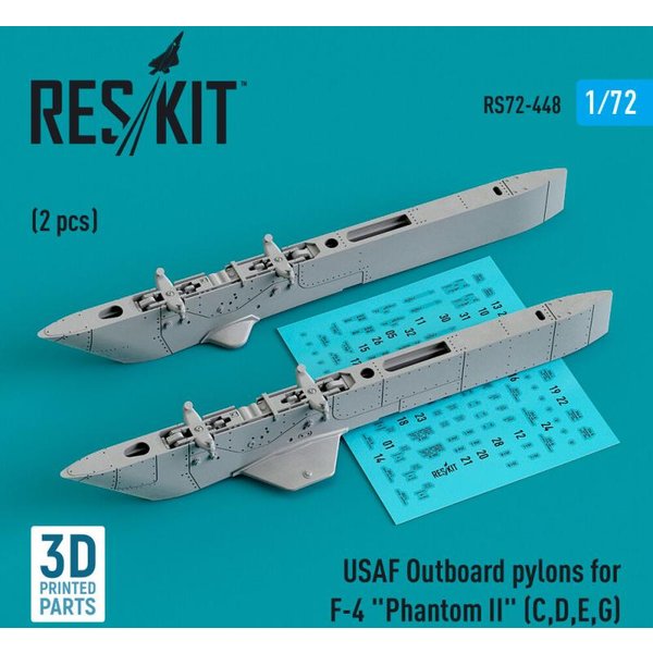 USAF Outboard pylons for F-4 Phantom II (C,D,E,G) (2 pcs) (3D Printed)