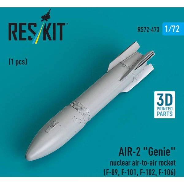 AIR-2 Genie nuclear air-to-air rocket (1 pcs) (F-89, F-101, F-102, F-106) (3D Printed)