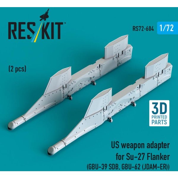 US weapon adapter for Su-27 Flanker (2 pcs) (GBU-39 SDB, GBU-62 (JDAM-ER)) (3D Printed)