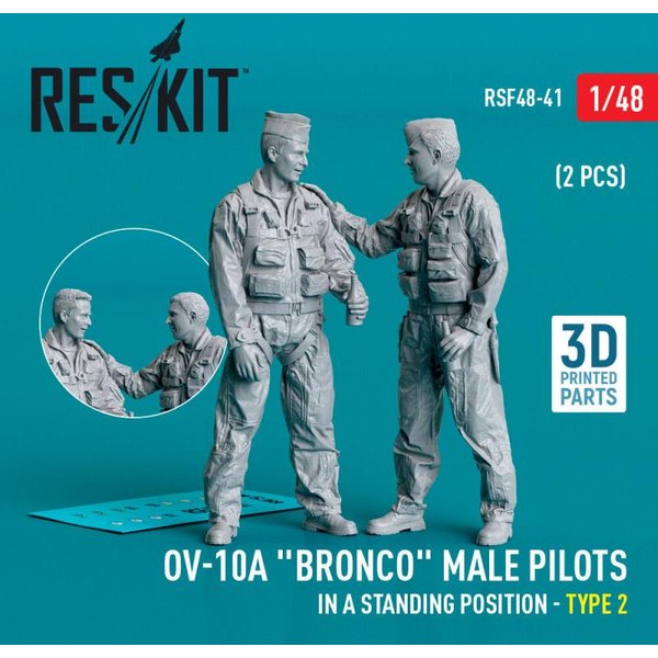 OV-10A Bronco - Male pilots (in a standing position - type 2) (2 pcs) (3D Printed)