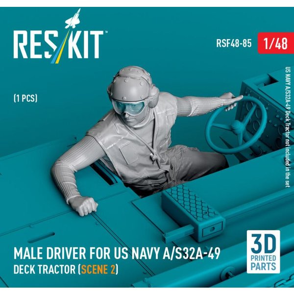 Male driver for US NAVY A/S32A-49 Deck Tractor (scene 2) (1 pcs) (3D Printed)