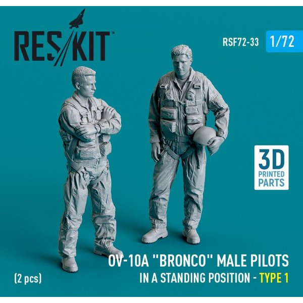 OV-10A Bronco - Male pilots (in a standing position - type 1) (2 pcs) (3D Printed)