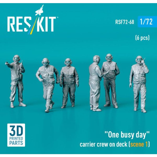 One busy day carrier crew on deck (scene 1) (6 pcs) (3D Printed)