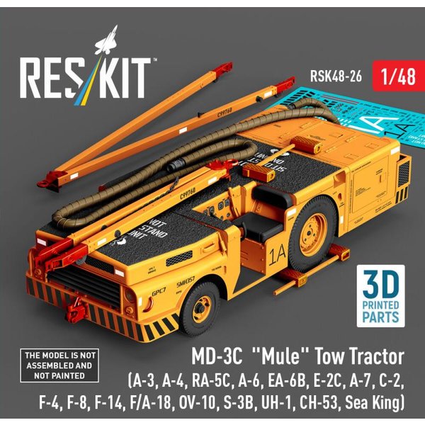 MD-3? Mule Tow Tractor (A-3, A-4, RA-5C, A-6, EA-6B, E-2C, A-7, C-2, F-4, F-8, F-14, F/A-18, OV-10, S-3B, UH-1, CH-53, Sea King) (3D Printed model kit)