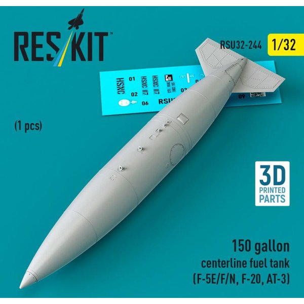 150 gallon centerline fuel tank (F-5E/F/N, F-20, AT-3) (1 pcs) (3D Printed)