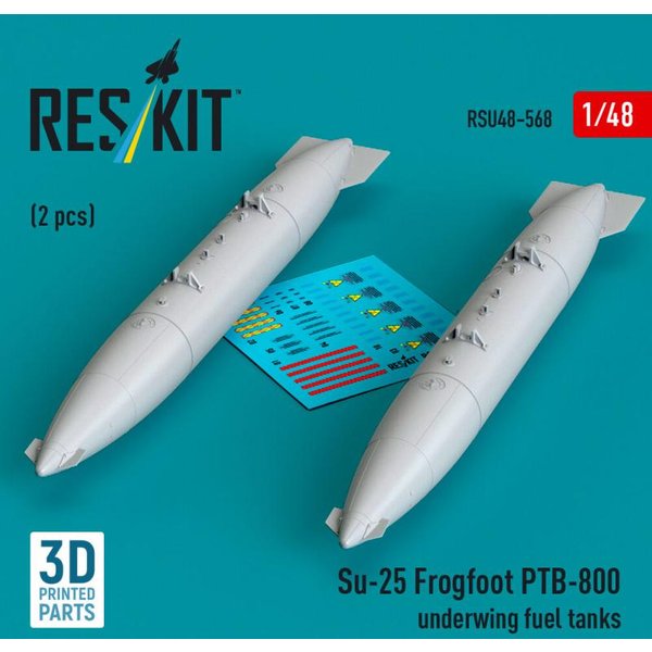 Su-25 Frogfoot PTB-800 underwing fuel tanks (2 pcs) (3D Printed)