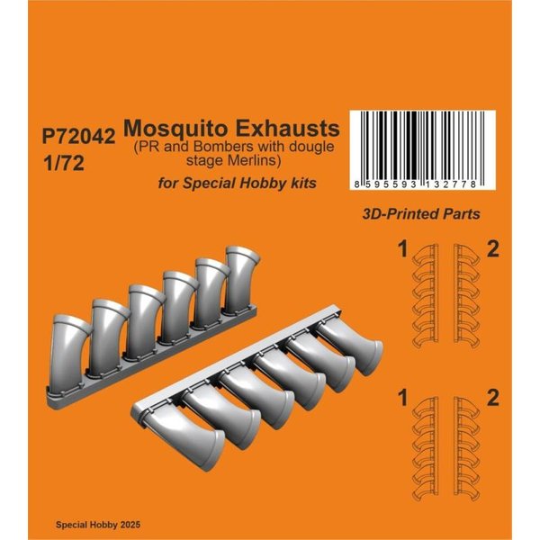 Mosquito Exhausts (PR and Bombers with two stage Merlins)