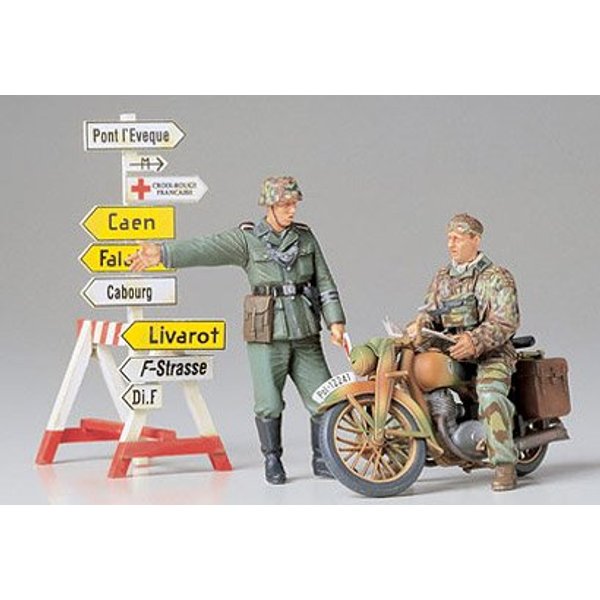 Diorama-Set Motorrad m.Wegweiser