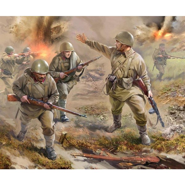 WWII Figuren-Set Sov. Infanterie (10)