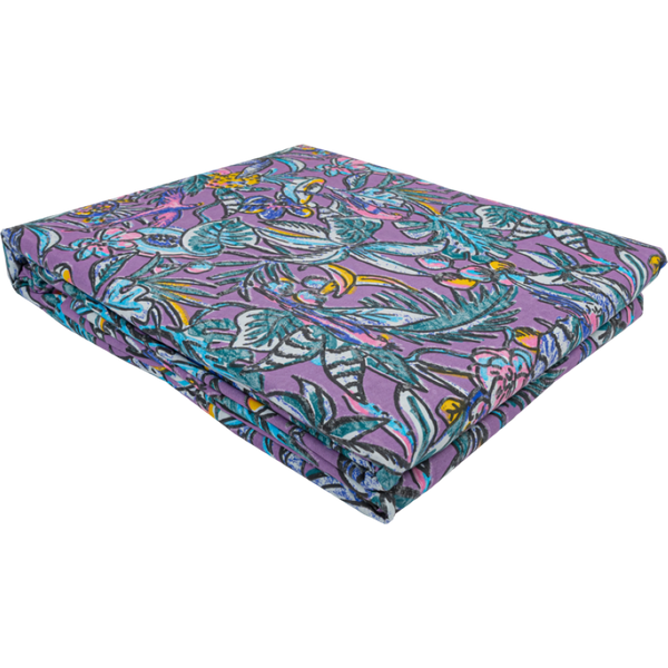 Drap Housse 140X190Cm Exotic Perruche Multicolore - Mt - Mondial Tissus-image