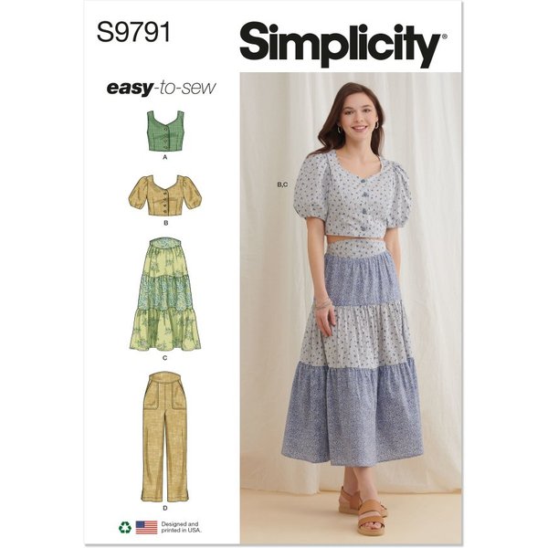 Patron Simplicity S9791.P5 - Haut, Jupe Pantalon 40 - 48 - Simplicity - Mondial Tissus-image