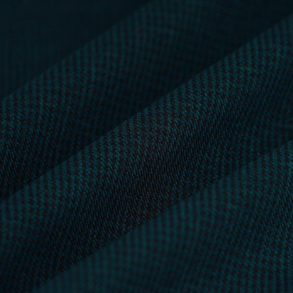 Tissu Lainage Polyester Fin Pied De Poule Vert - Mondial Tissus-image