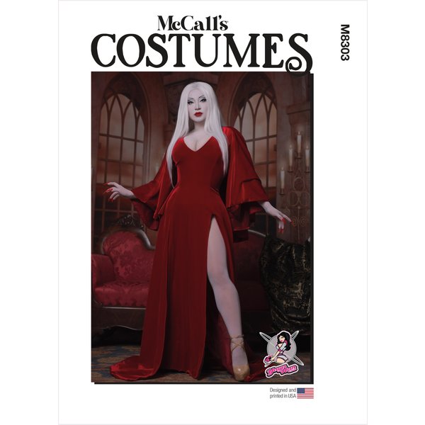 Patron Mccall's 8203A5 - Robes Et Cape Du 34 Au 42 Fr - Mccall's - Mondial Tissus-image