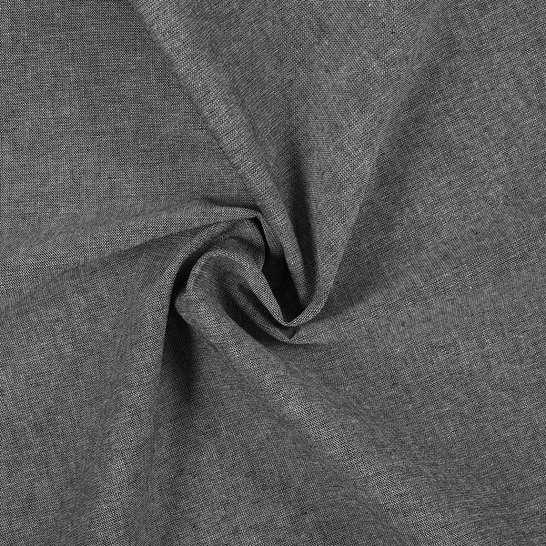 Tissu Coton Chambray Noir - Mondial Tissus-image