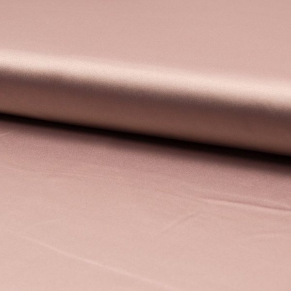 Tissu Satin Pour Pyjama Uni Extensible Rose Nude - Mondial Tissus-image